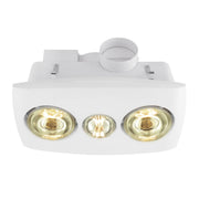 Vesuvius Duo Bathroom 3 in 1 Heater Exhaust Fan Light