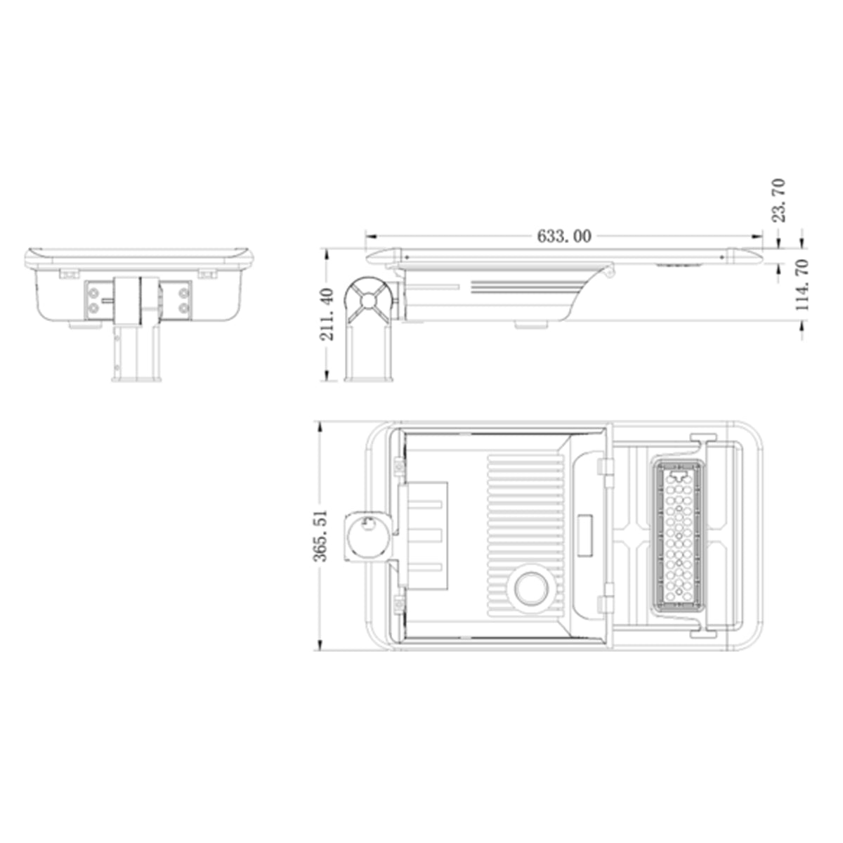 Vibe Lighting 25W LED Solar Street Light PIR Sensor with Slip Fitter