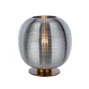 Viken Ribbed Table Lamp with Glass Sphere