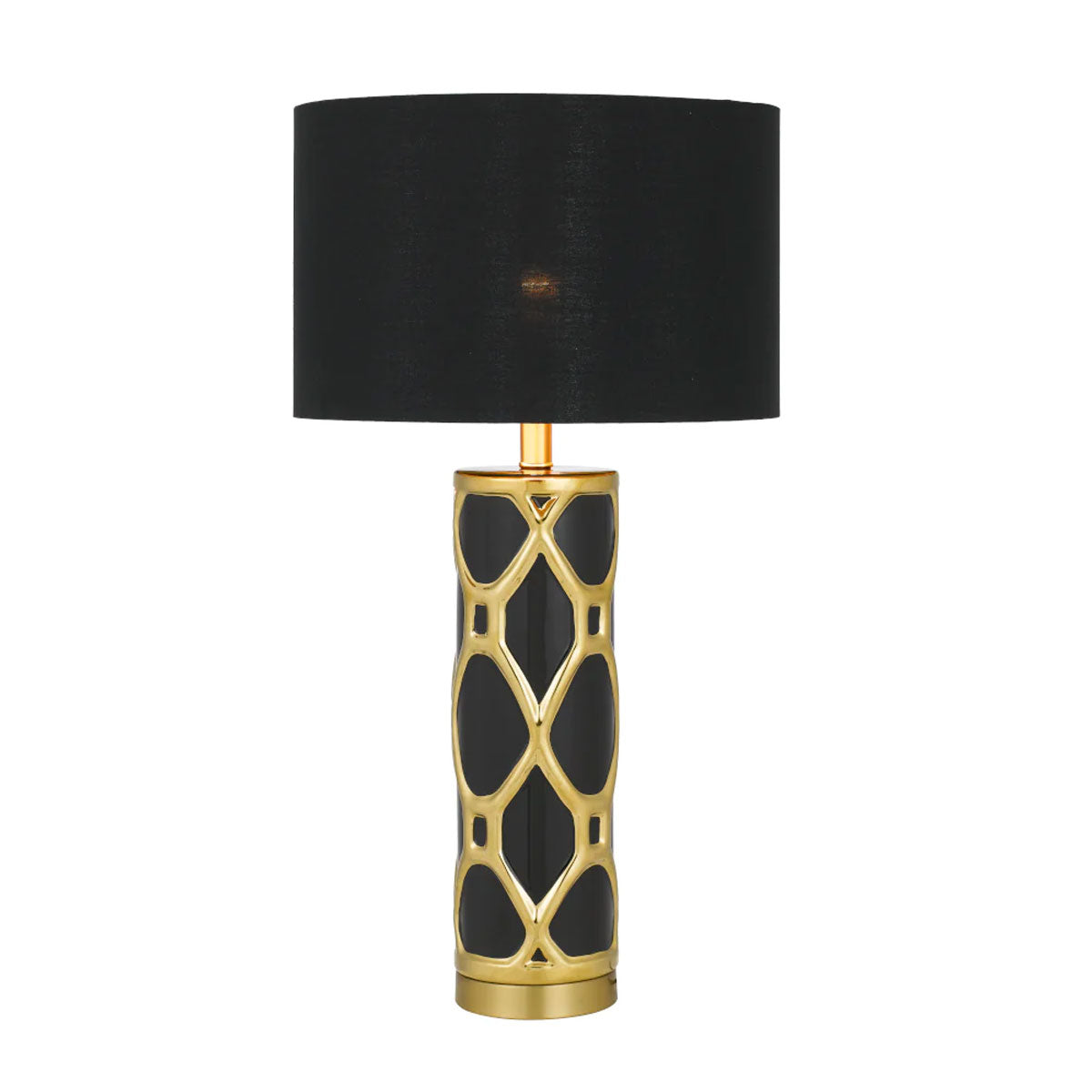 Vilma Classic Drum Table Lamp with Ceramic Base