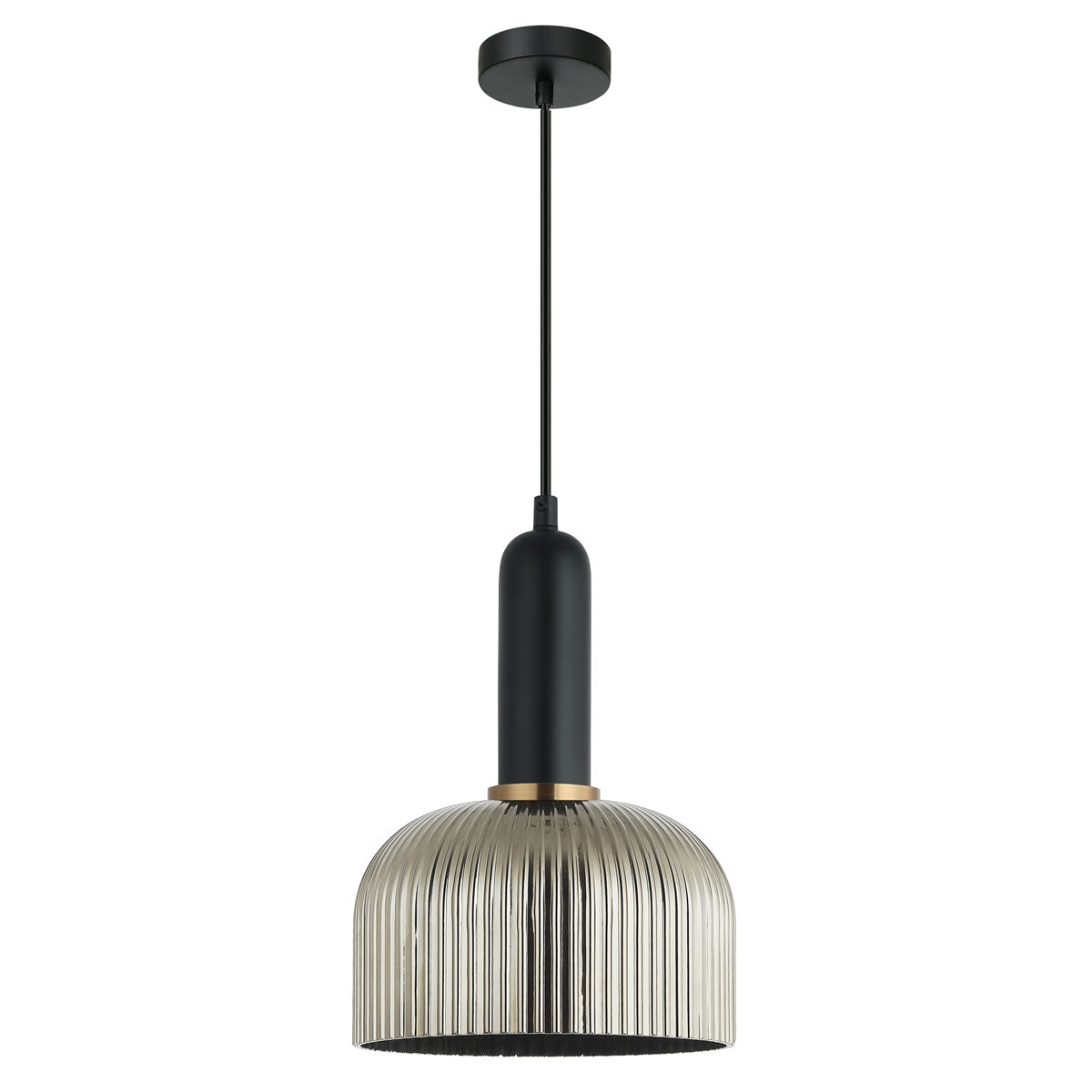 Vintaj 1 Light Interior Dome Ribbed Glass Pendant Light