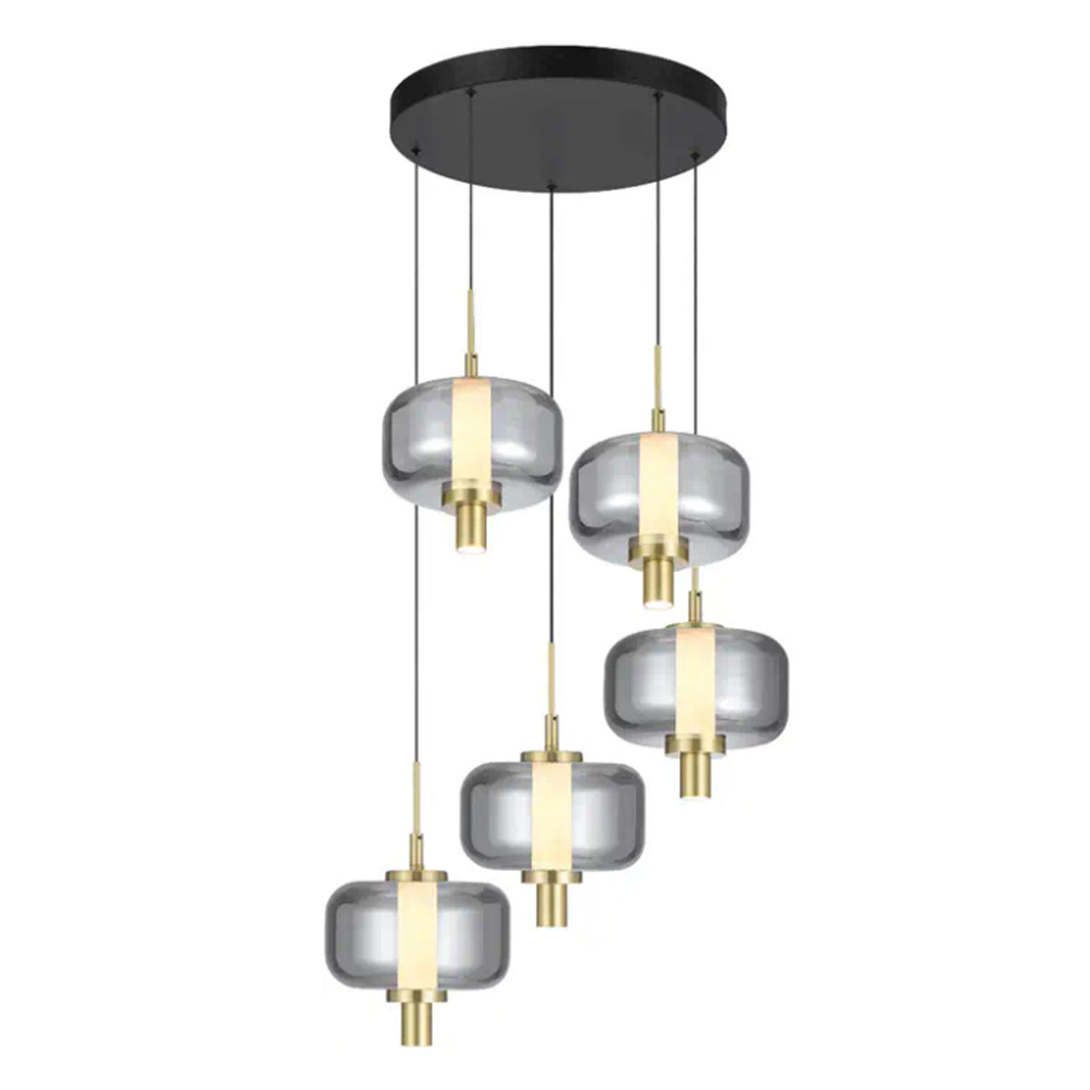Volen 5 Light Lantern Pendant with Remote Control & LED Light