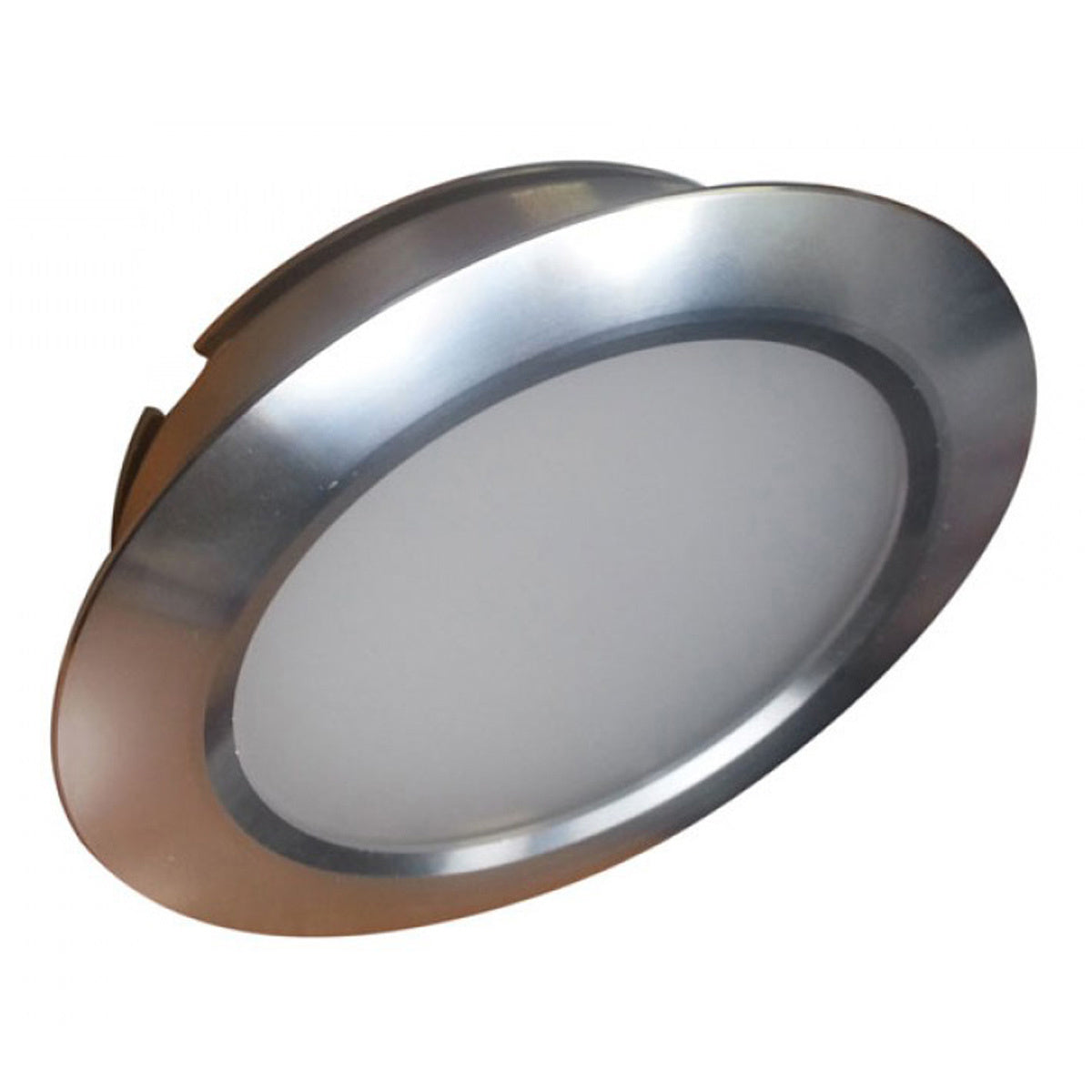 Wafer Ultra-Slim Dimmable 12W LED Downlight Kit - Brushed Aluminium - 3000K Warm White