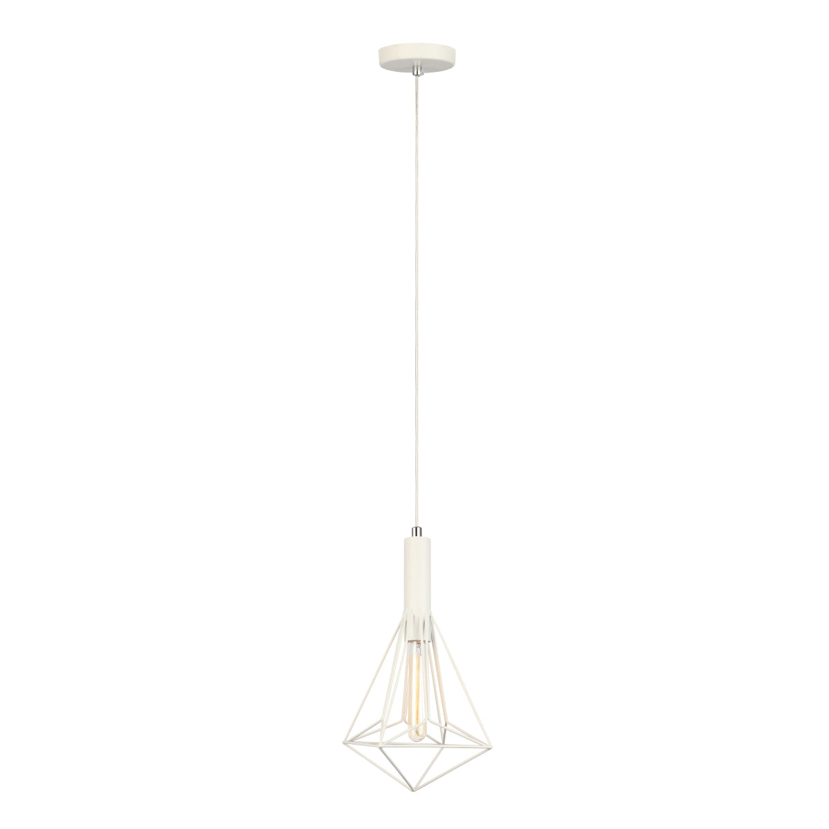 Whiteband Diamond Iron Cage Pendant Light