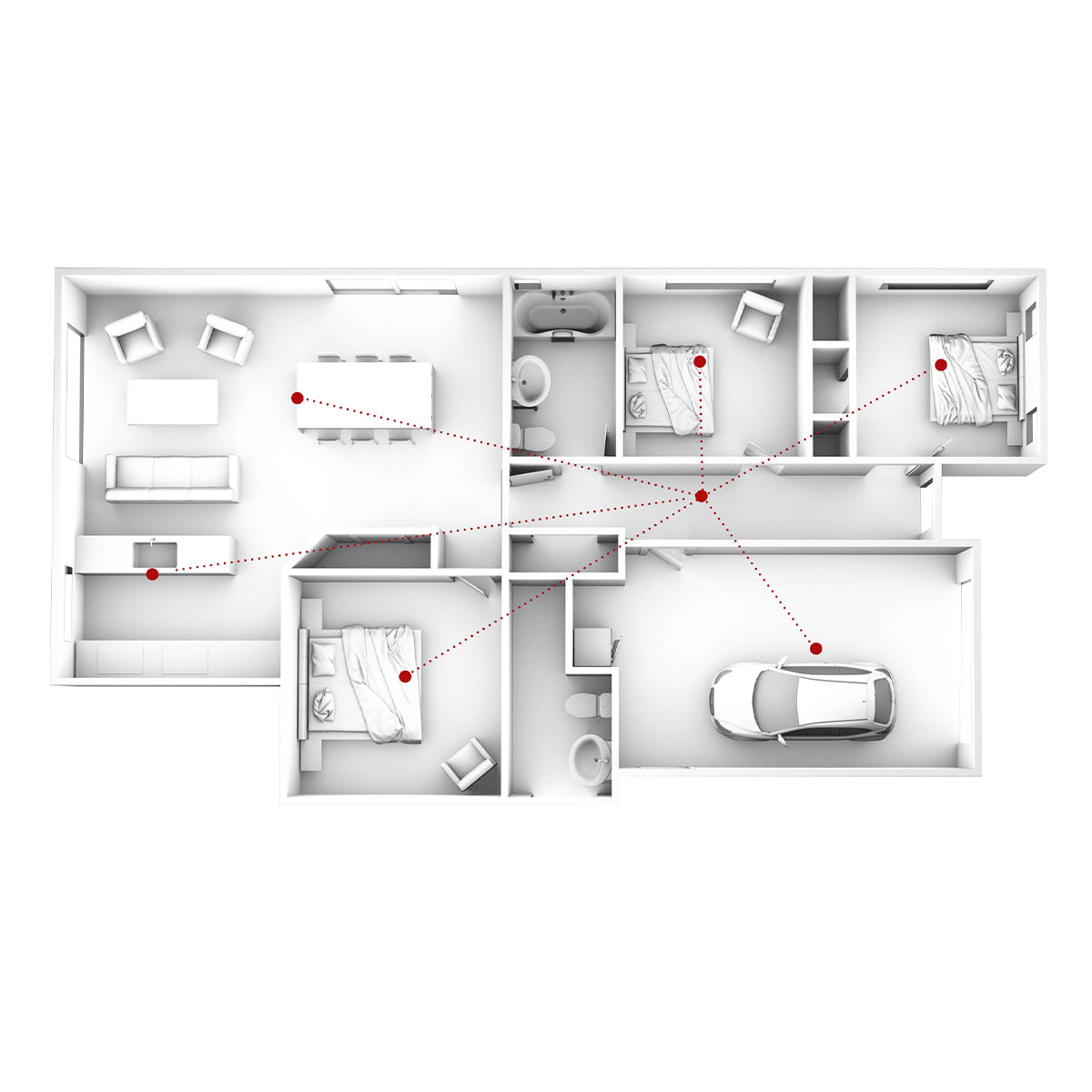 Wireless Family 10 Year Battery Operated Photoelectric Smoke Alarm