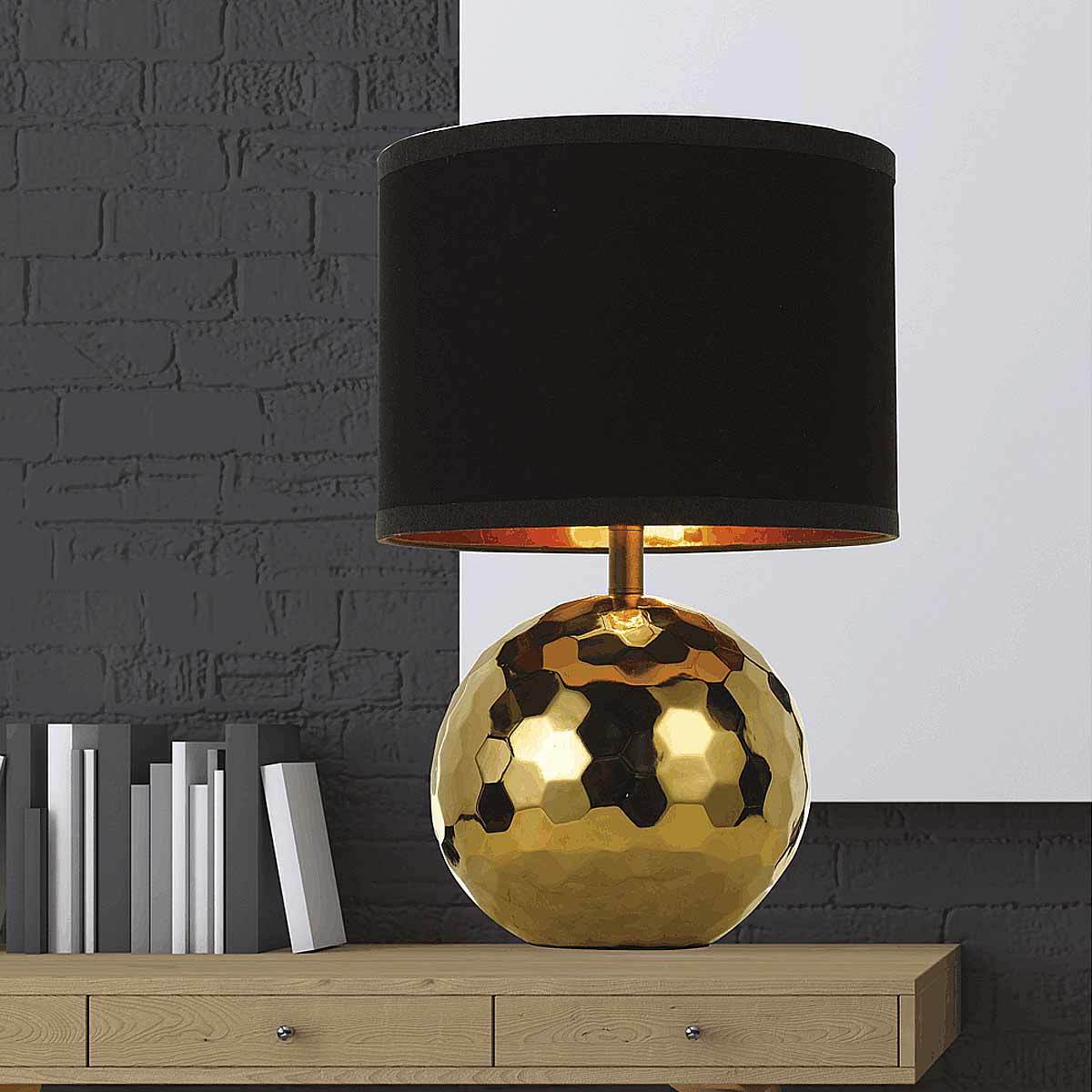 Wise Table Lamp Ceramic Lighting with Metallic Shade