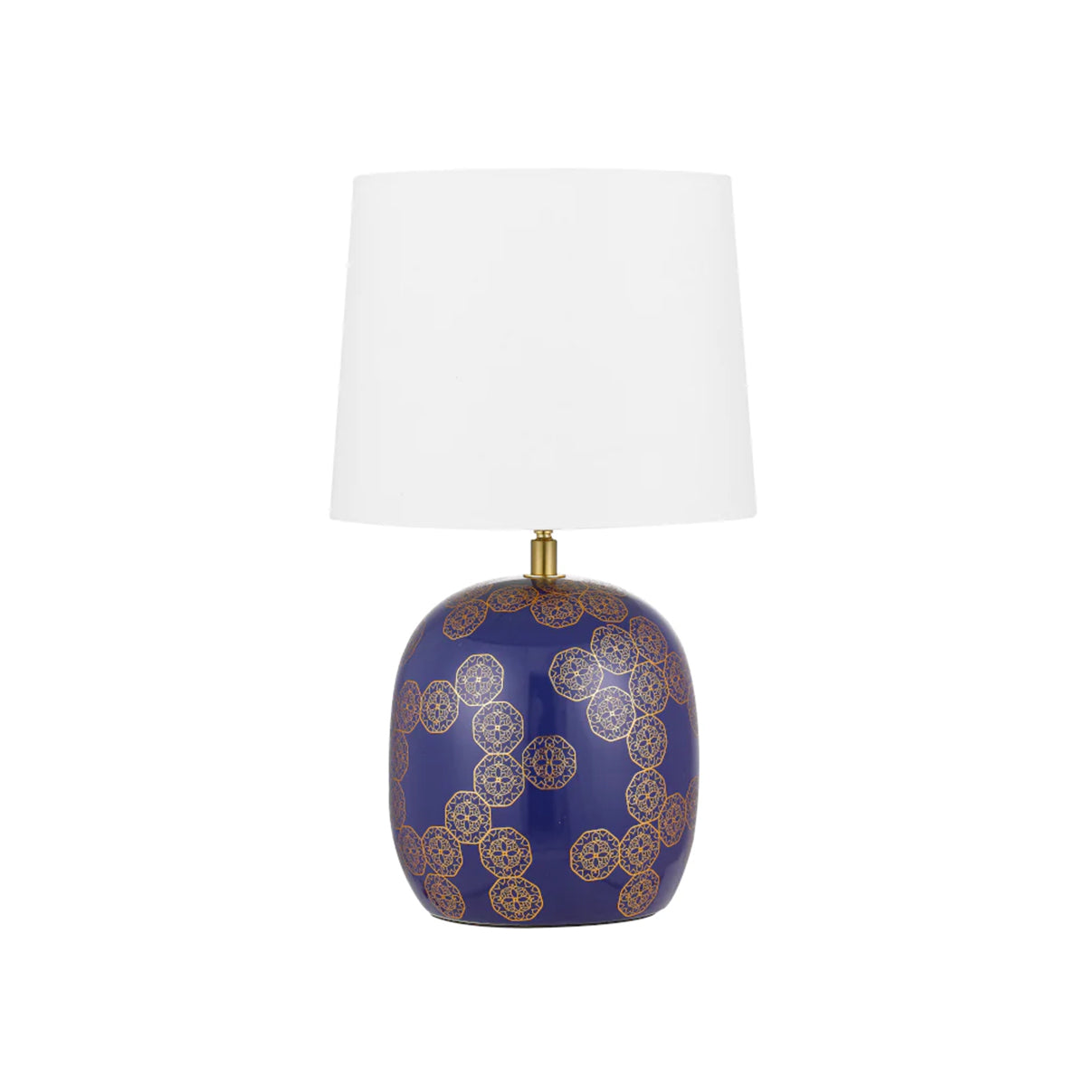 Wishes Ceramic Table Lamp with Elegant Gold Motif