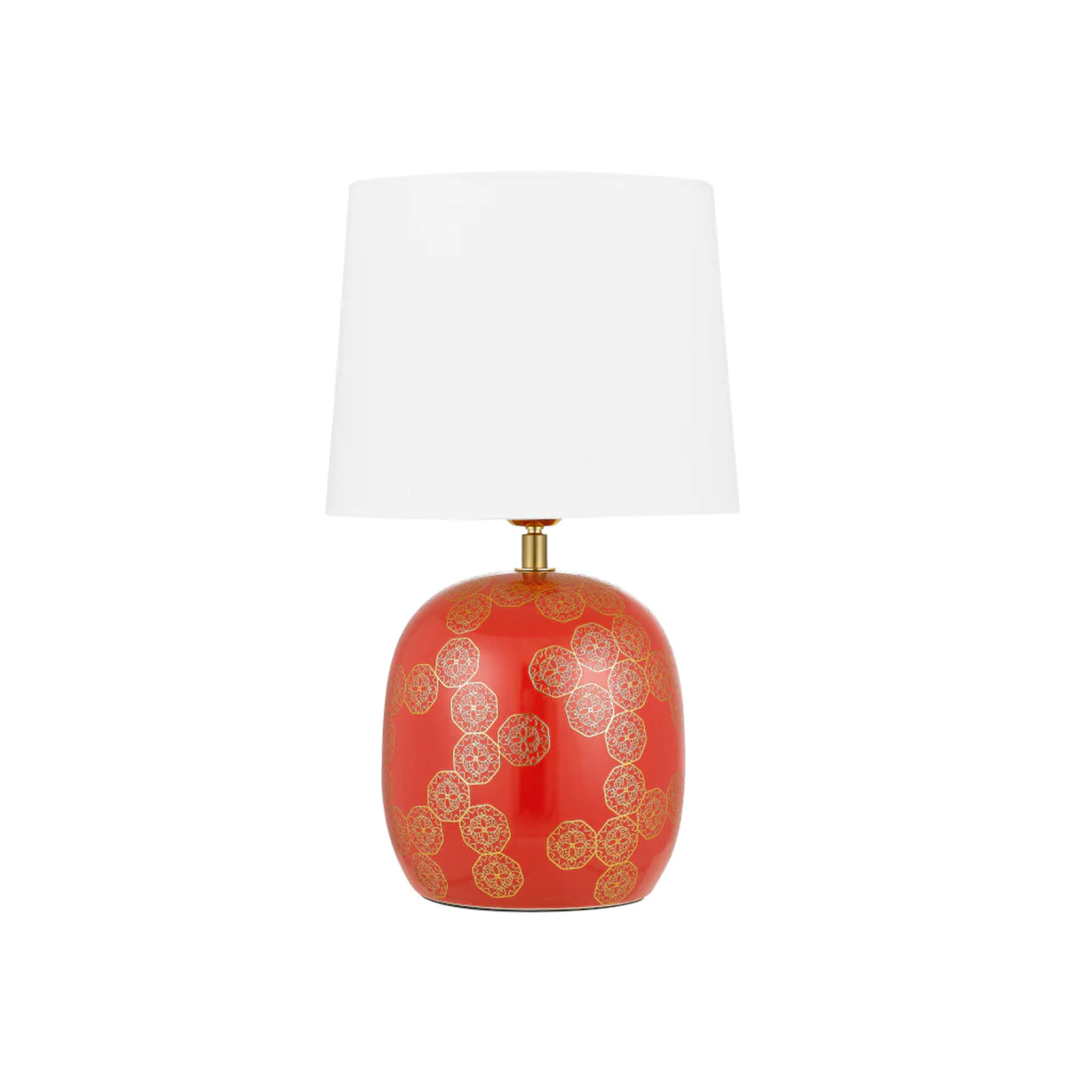 Wishes Ceramic Table Lamp with Elegant Gold Motif