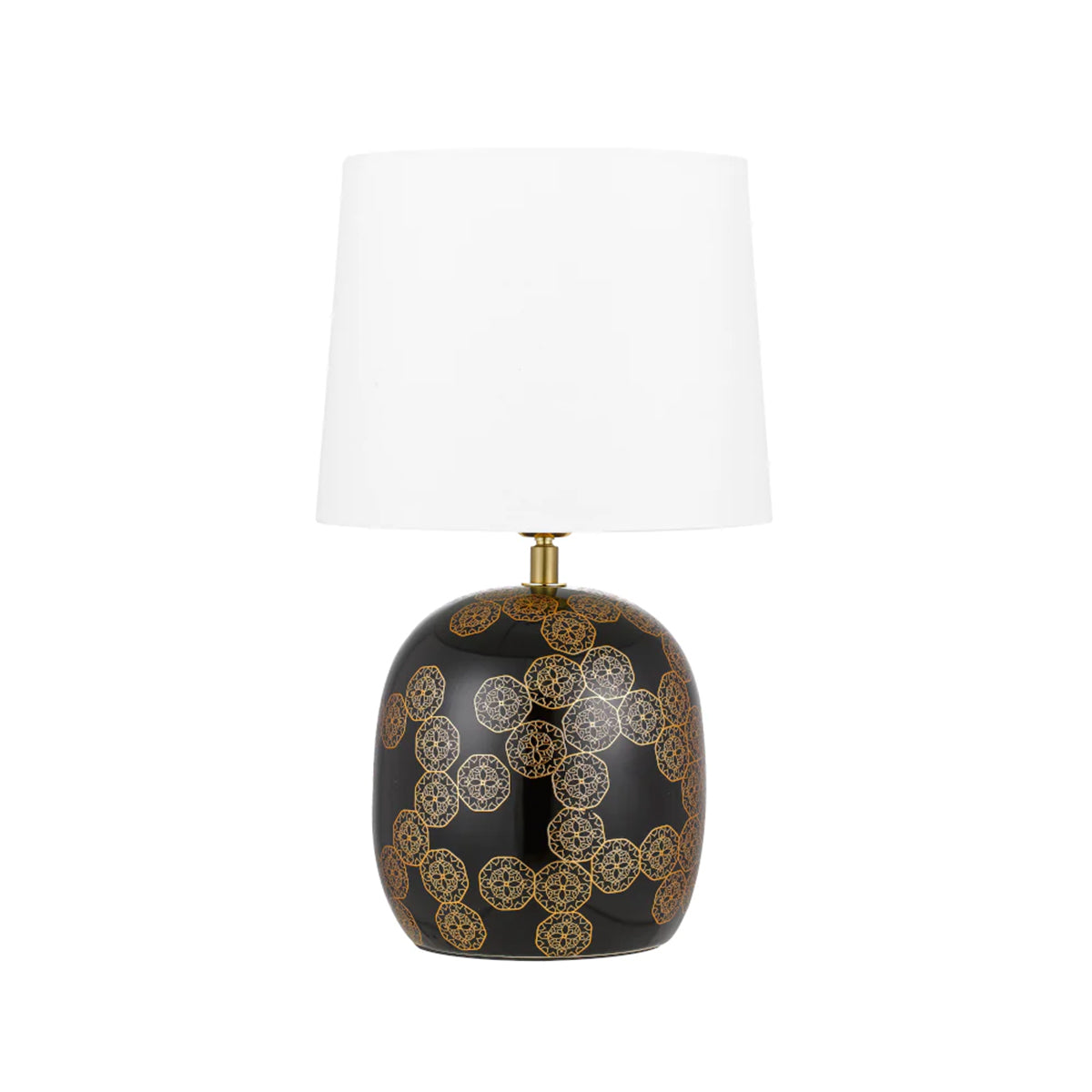 Wishes Ceramic Table Lamp with Elegant Gold Motif