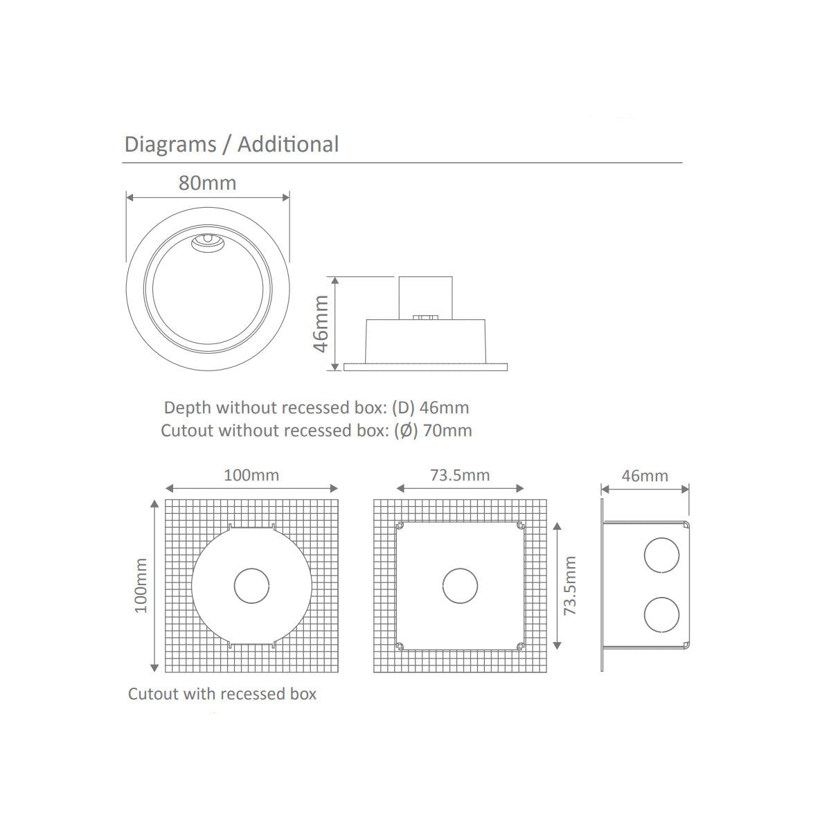 You Round Recessed LED COB Step Light