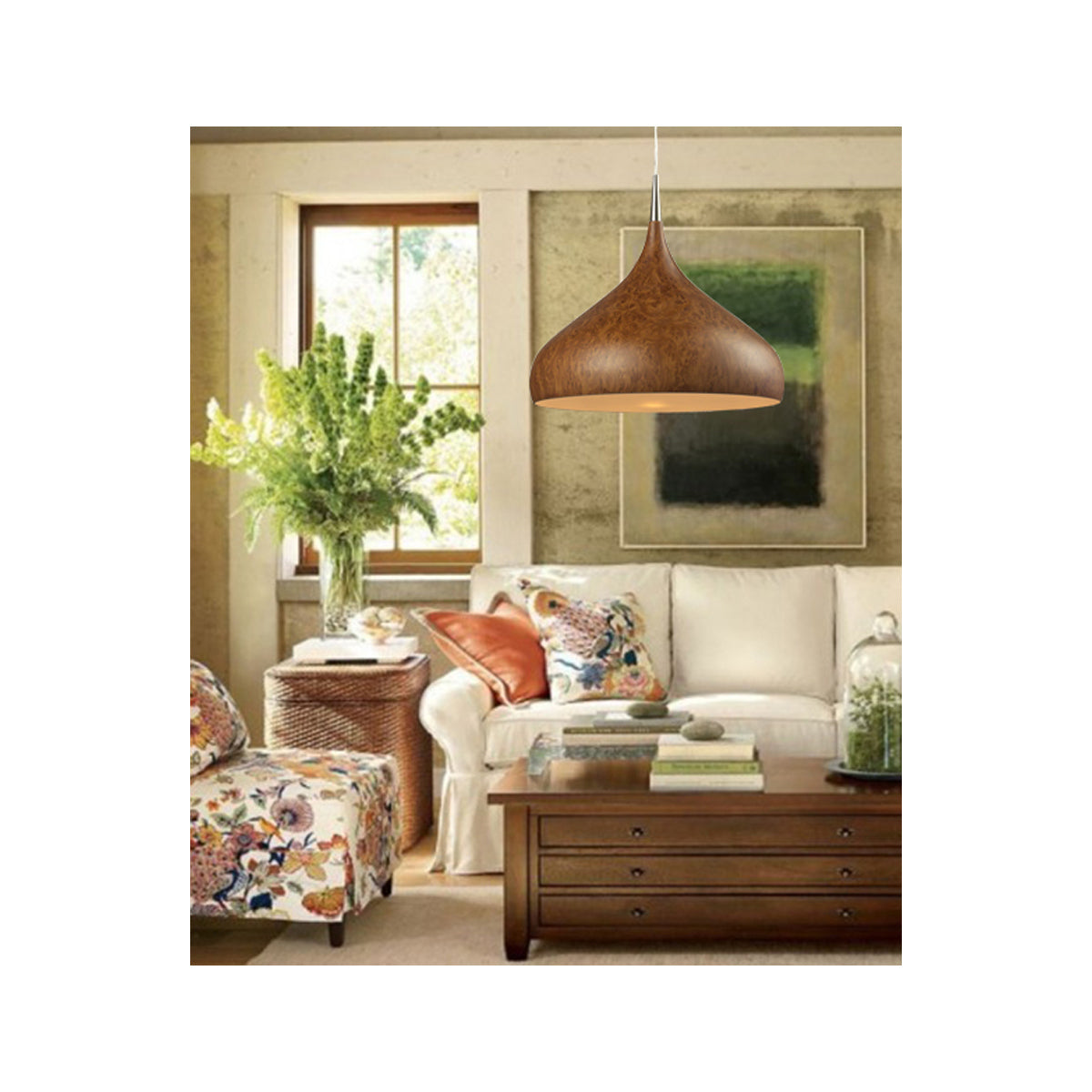 Zara Metal & Polycarbonate 410mm Large Pendant Light