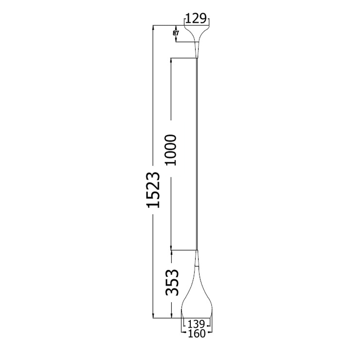 Zara Metal & Polycarbonate 160mm Small Pendant Light