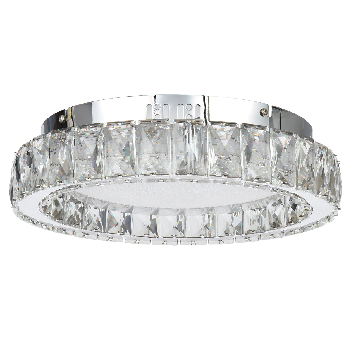 Zayla LED Oyster Light - Tri Colour - Chrome/Clear