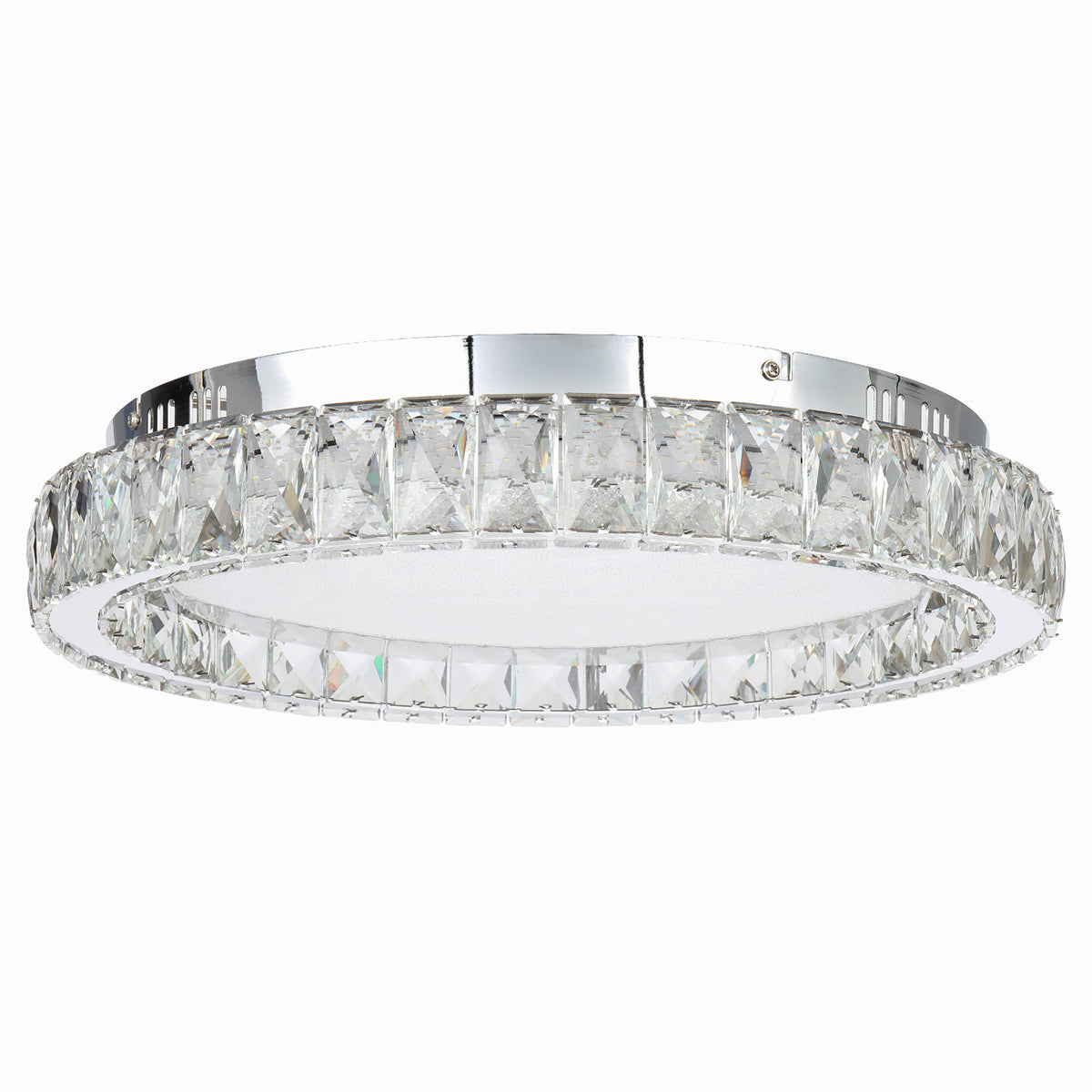 Zayla LED Oyster Light - Tri Colour - Chrome/Clear