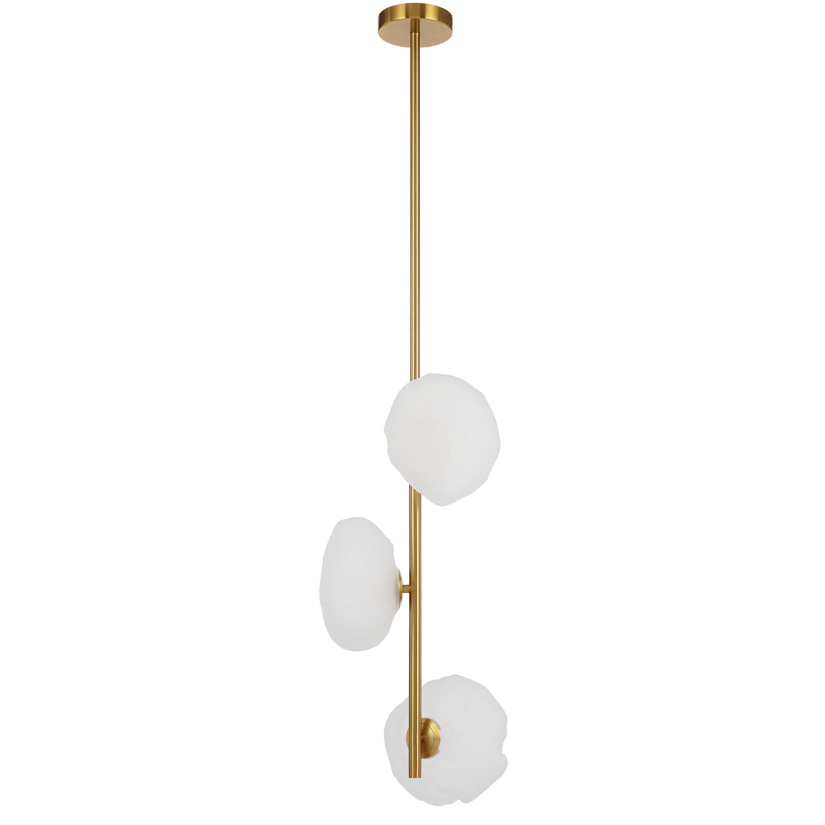 Zecca 3 Light Pendant with Burlap Glass Design