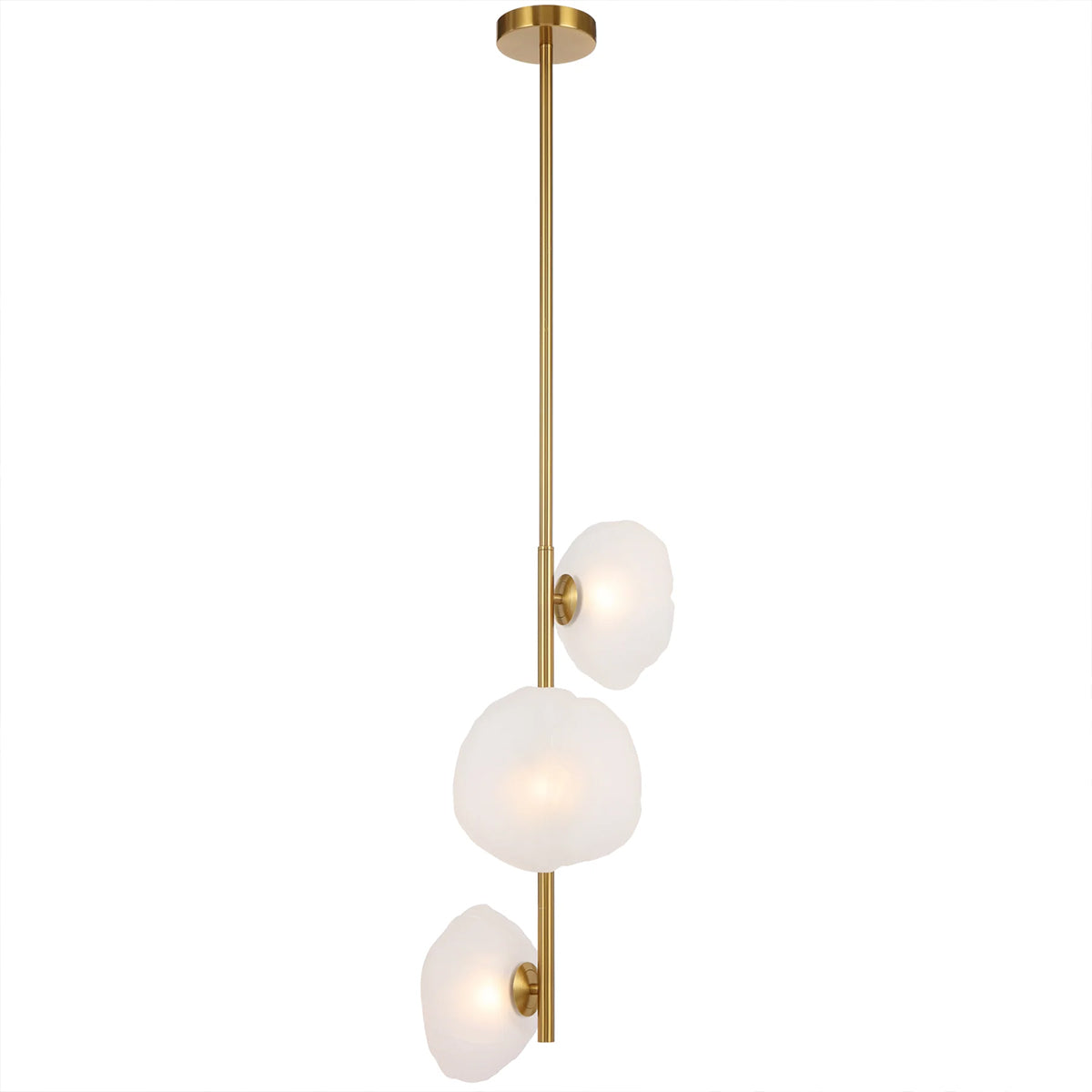 Zecca 3 Light Pendant with Burlap Glass Design