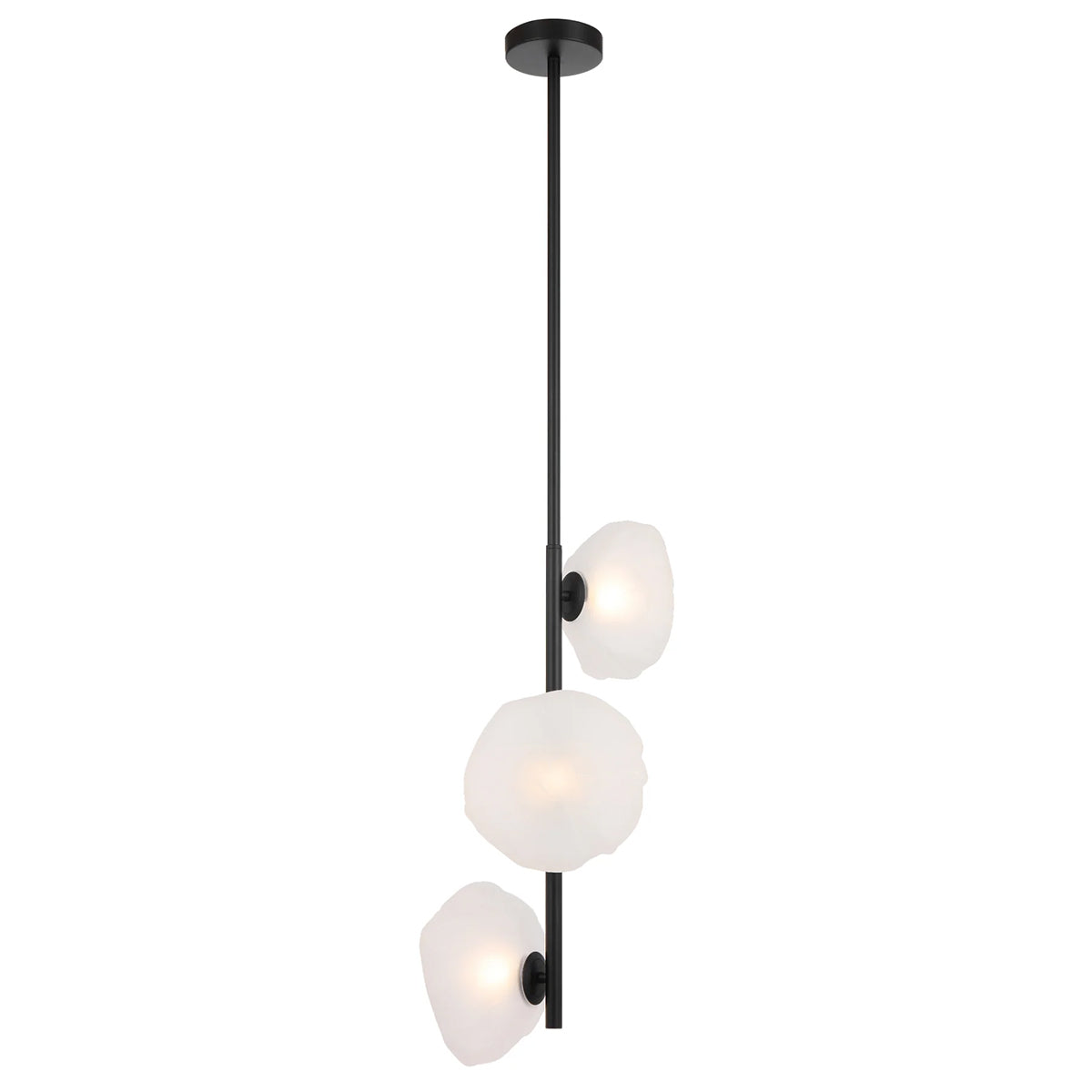 Zecca 3 Light Pendant with Burlap Glass Design