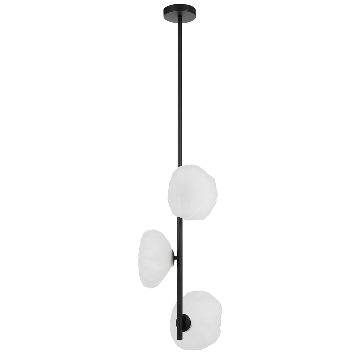 Zecca 3 Light Pendant with Burlap Glass Design