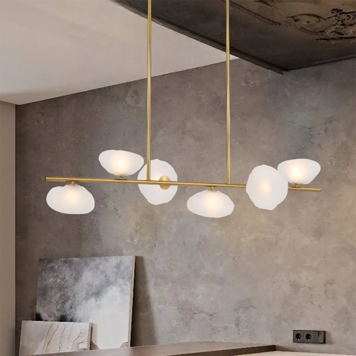 Zecca 6 Light Pendant with Adjustable Rod - Modern Design