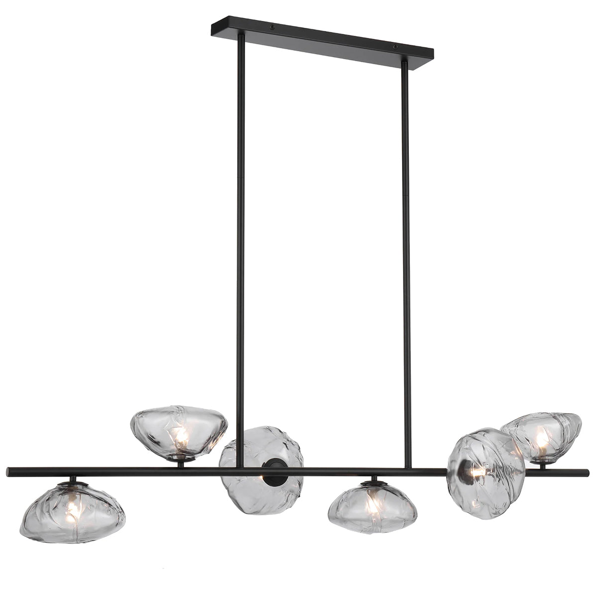 Zecca 6 Light Pendant with Adjustable Rod - Modern Design