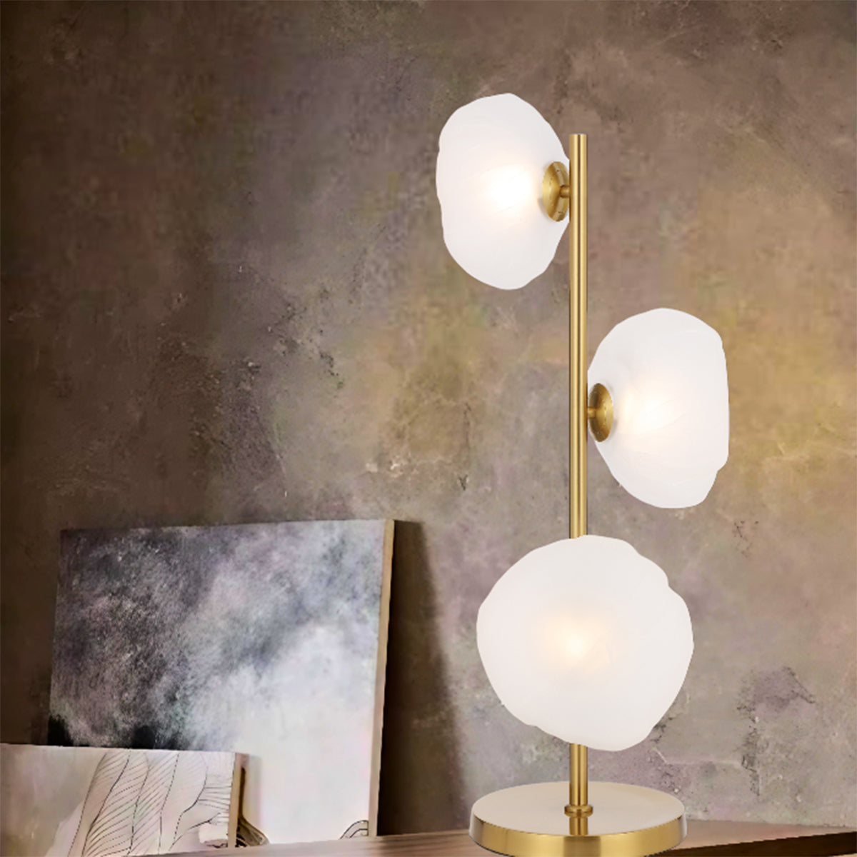 Zecca 3 Light Table Lamp - Modern Minimalist