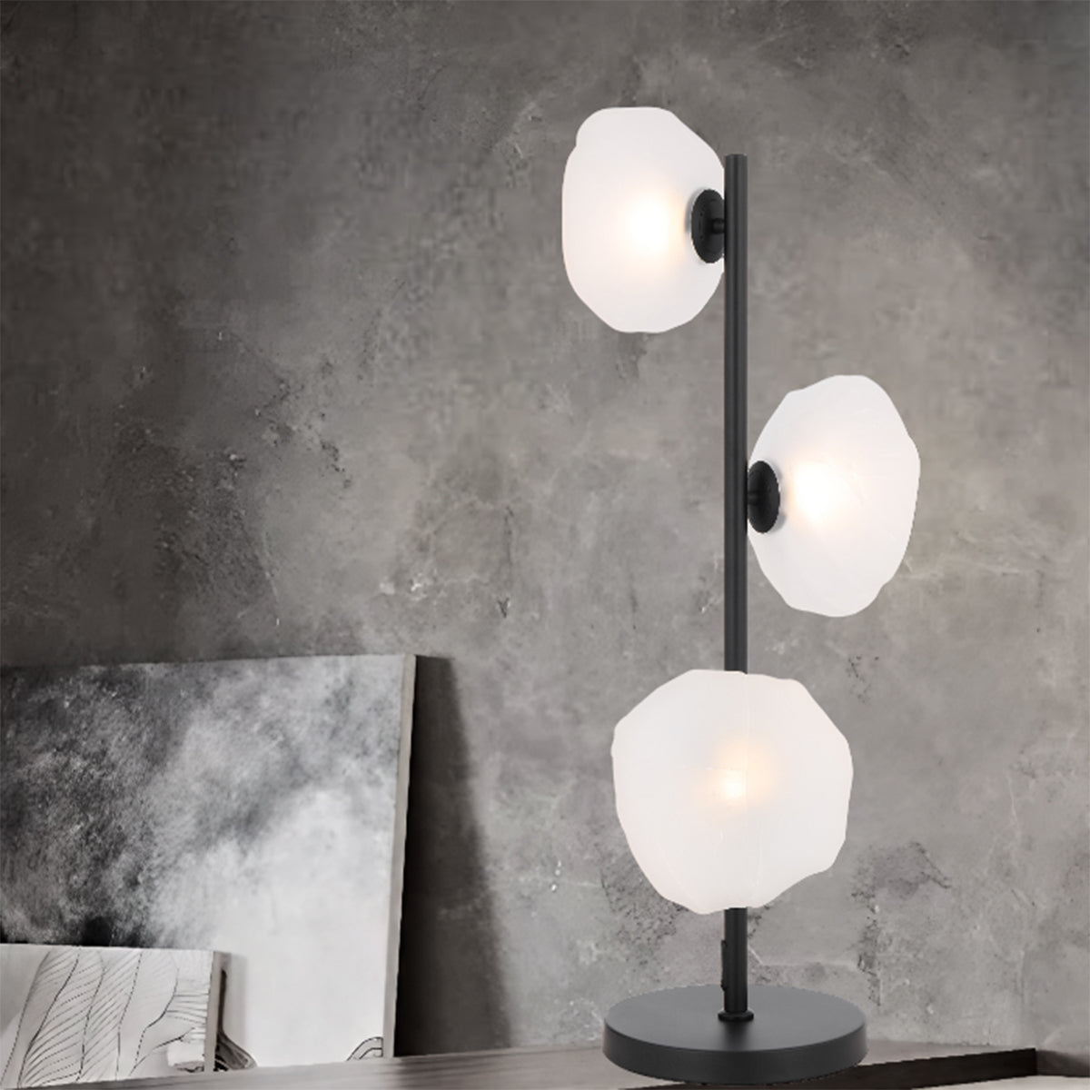 Zecca 3 Light Table Lamp - Modern Minimalist