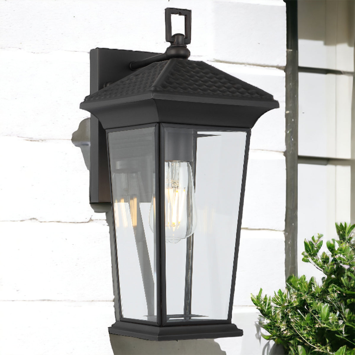 Zeldin Exterior Wall Light with Solid Brass Build