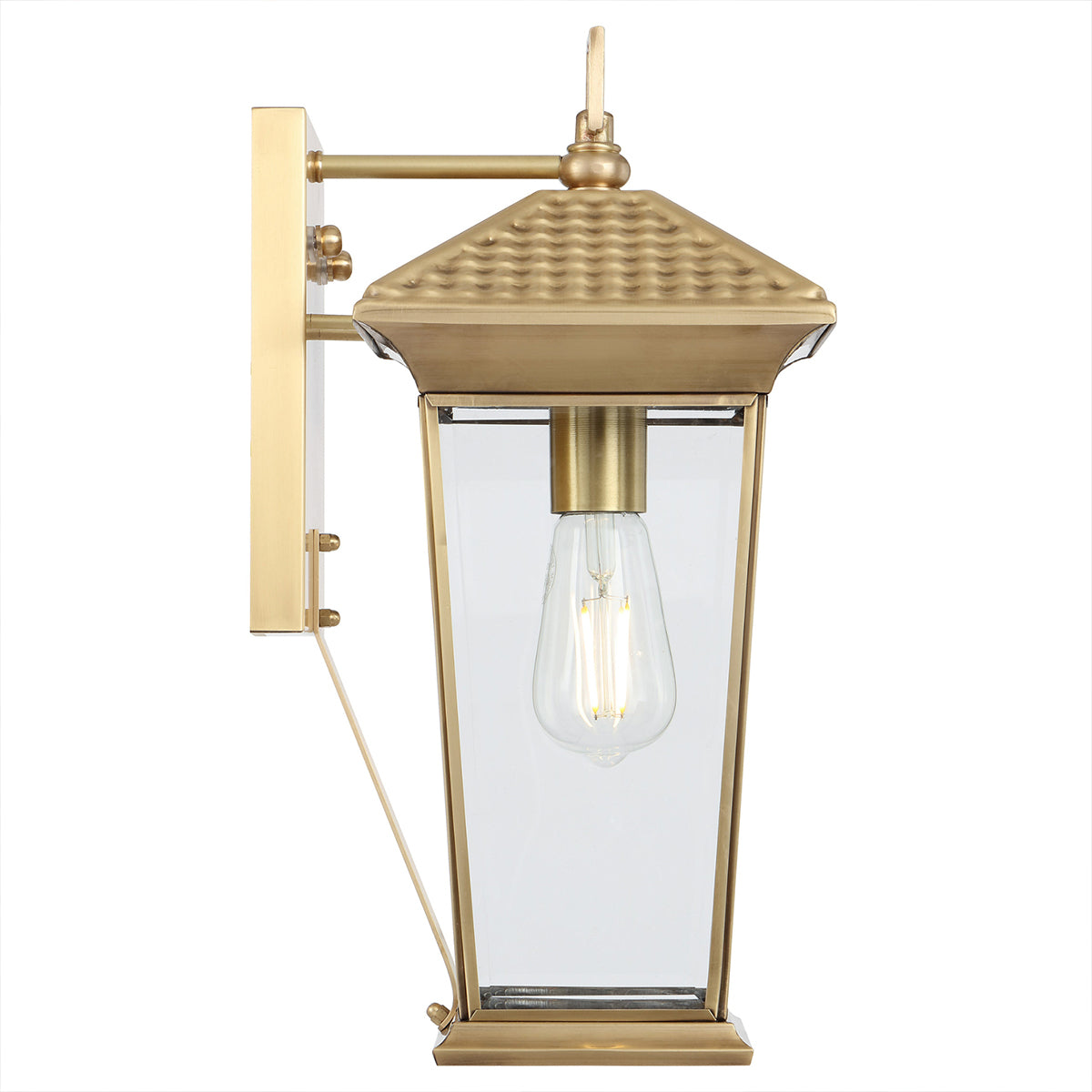 Zeldin Exterior Wall Light with Solid Brass Build