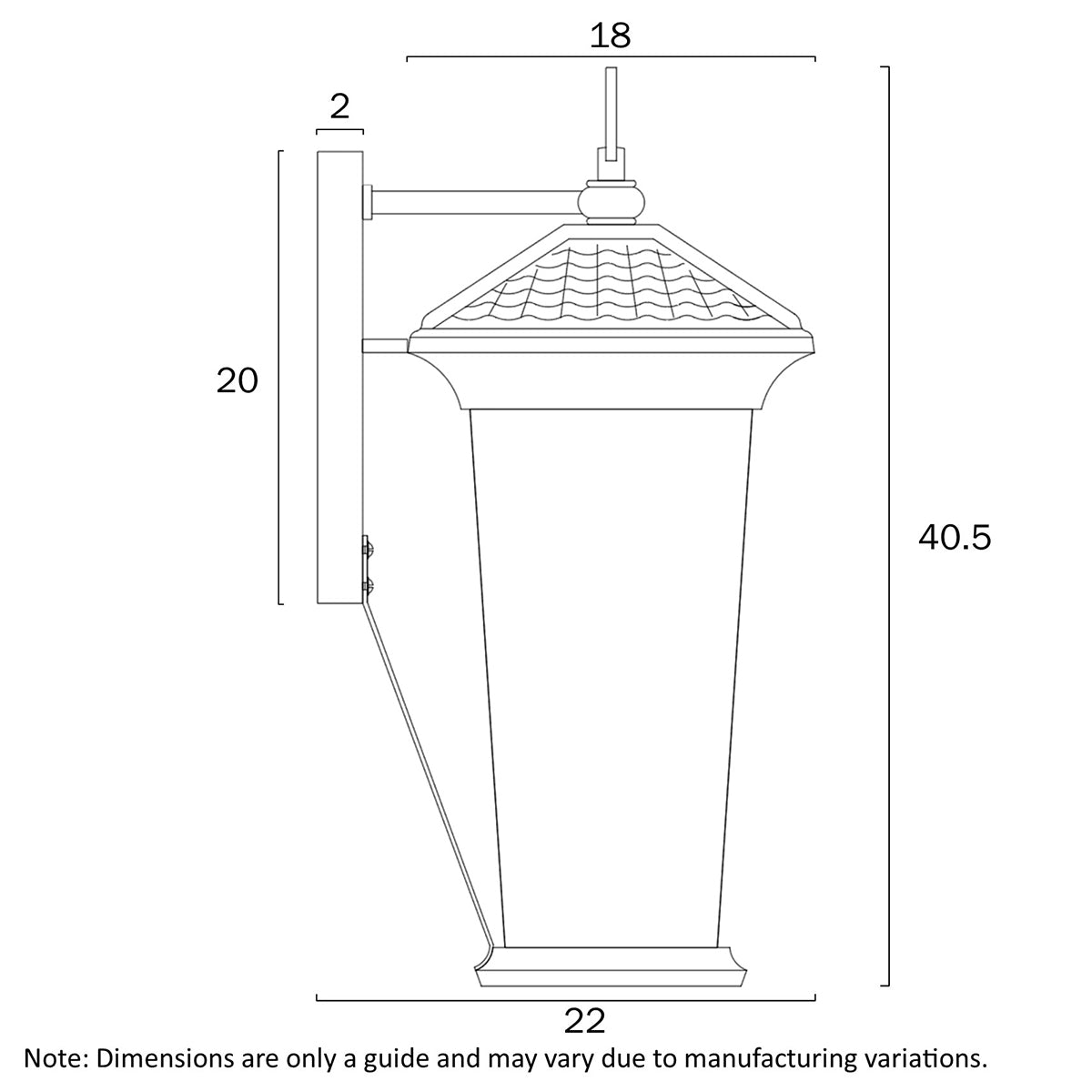 Zeldin Exterior Wall Light with Solid Brass Build