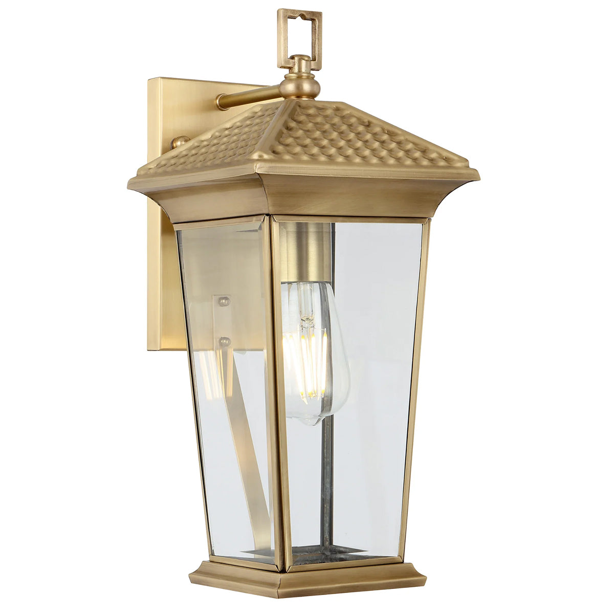 Zeldin Exterior Wall Light with Solid Brass Build