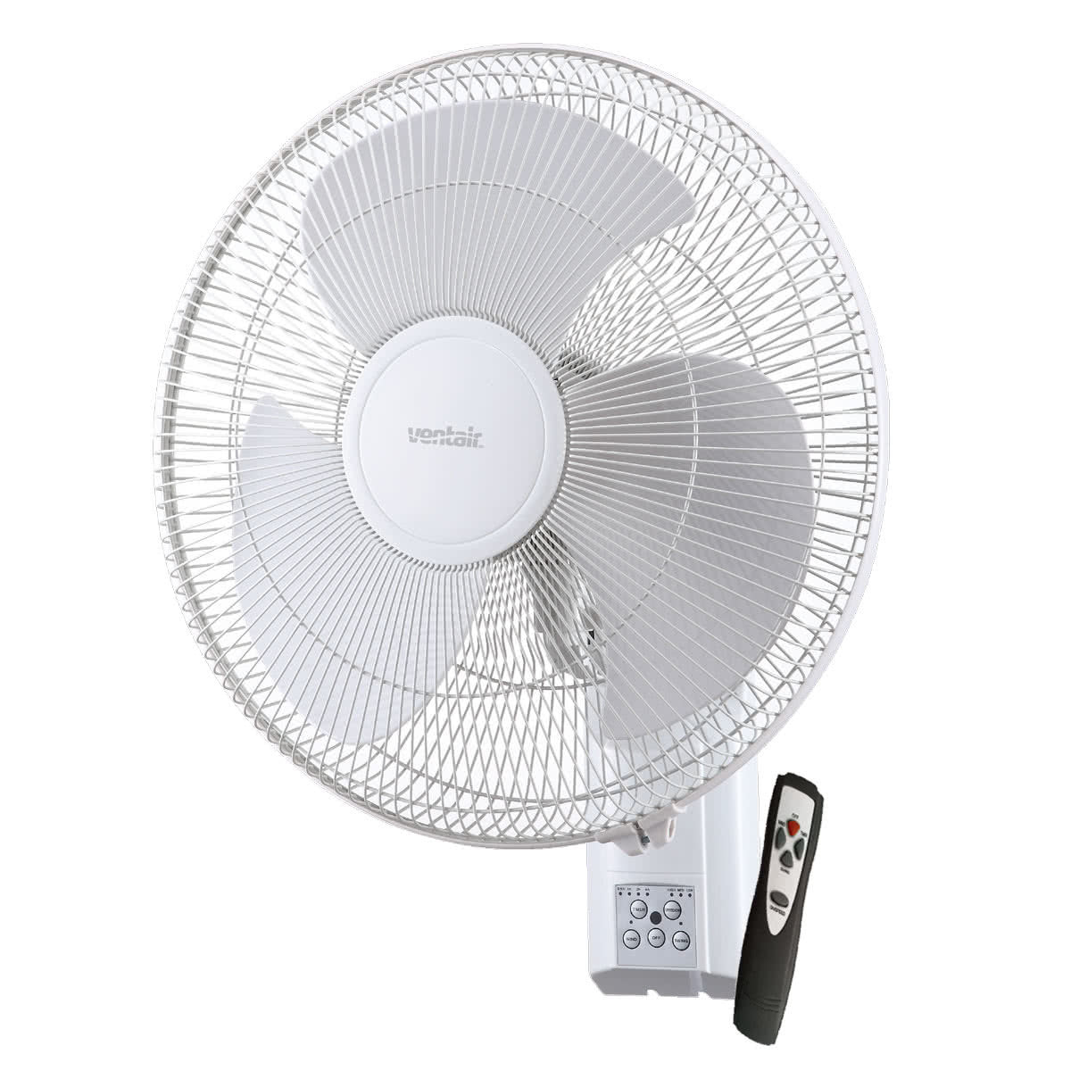 Zephyr II Oscillating 3 Speed Wall Fan with Remote