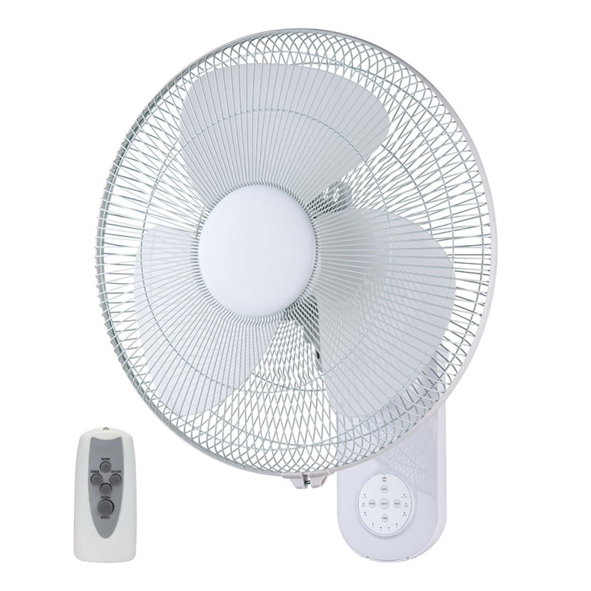 Zephyr II Oscillating 3 Speed Wall Fan with Remote
