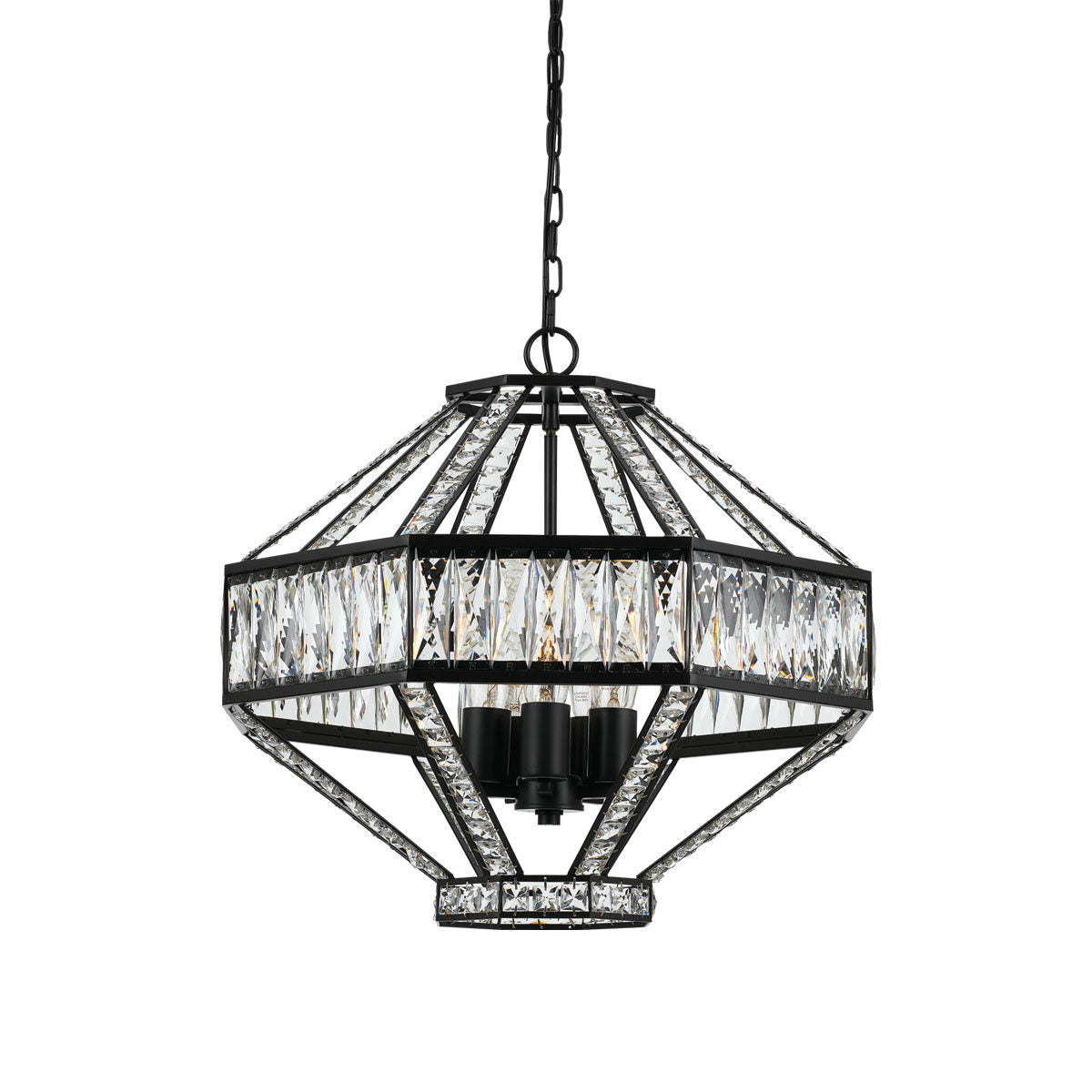 Zofio Pendant Light with 5 Lights and Clear Crystals