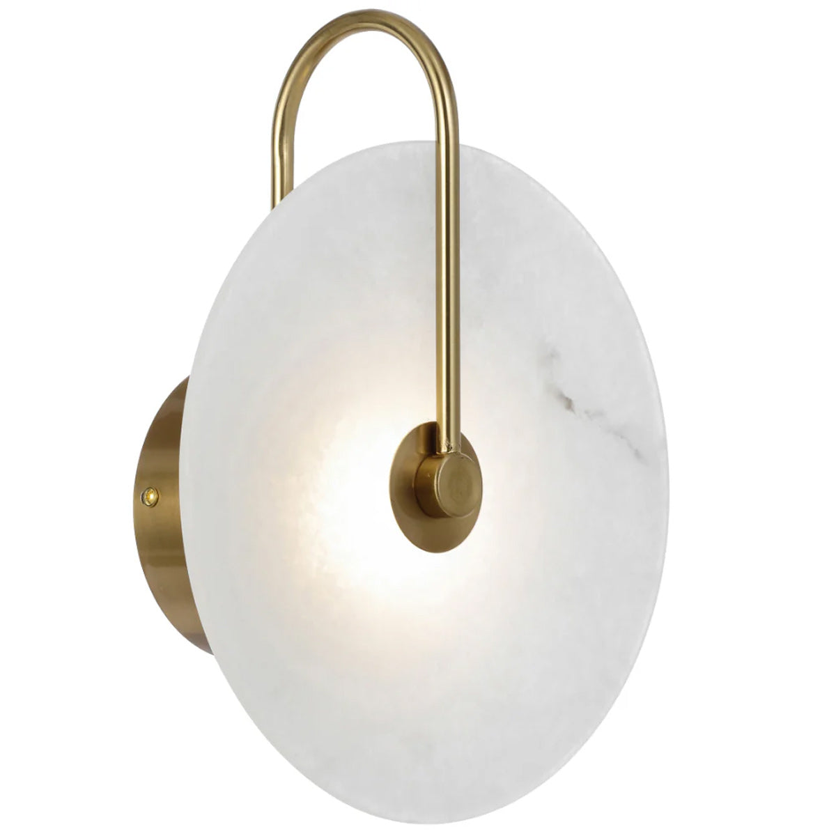 Zonder LED Wall Light with Marble Glass Disc