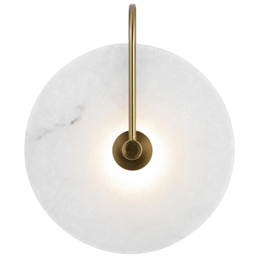 Zonder LED Wall Light with Marble Glass Disc