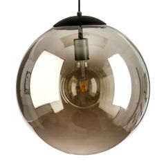 Fiorentino Mirror-25 Smoked Glass Round Pendant Light