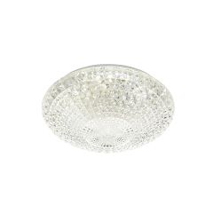 Telbix Lilac 18W LED Crystal-Look Oyster Ceiling Light - White - Tri-Colour